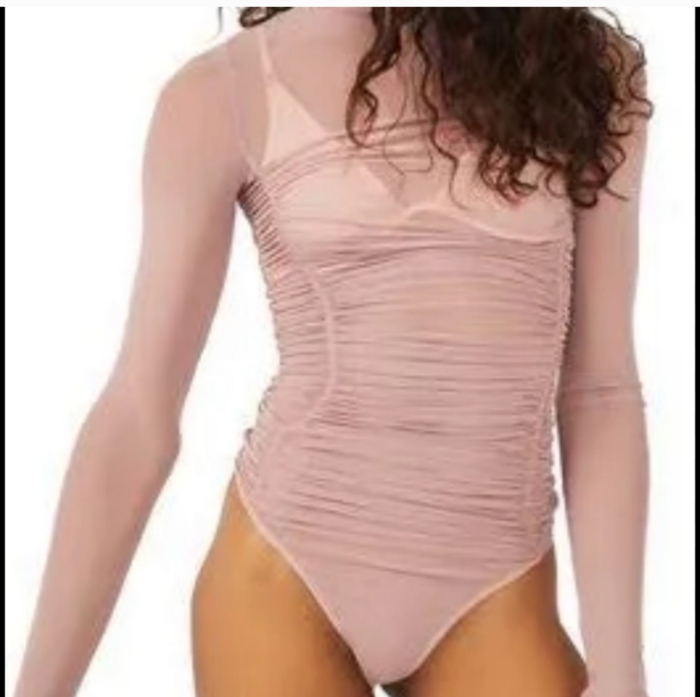 Free People Intimately Under It all Bodysuit, Color Pink, Small